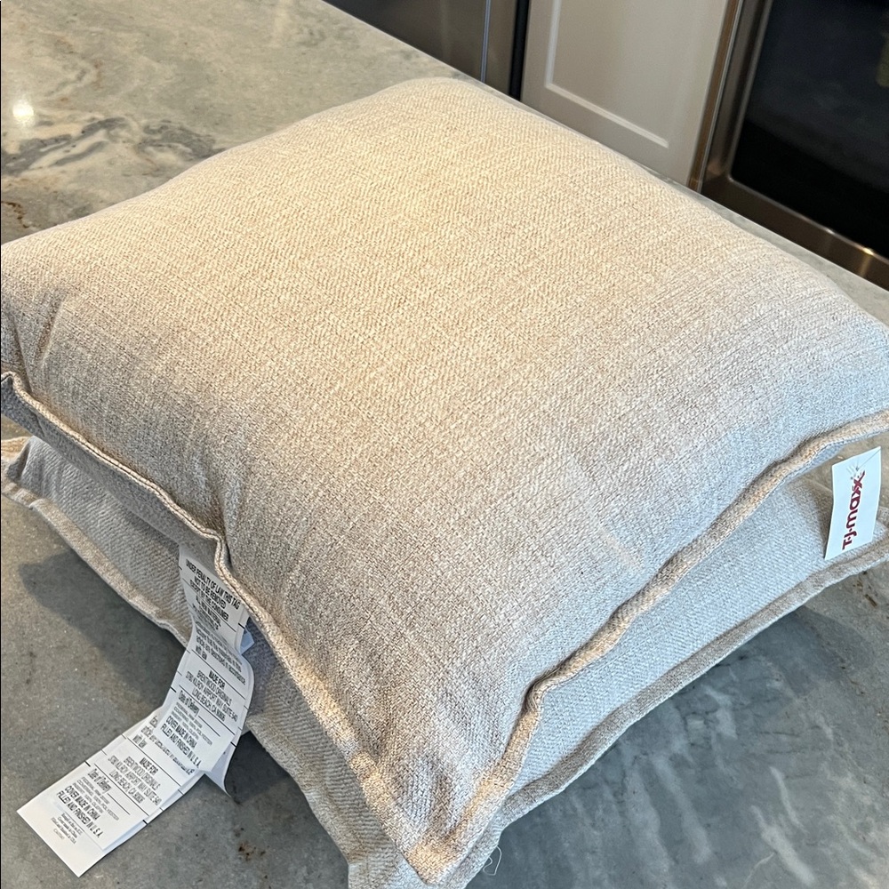 NEW T.J.Maxx Beige Textured Accent Pillows
